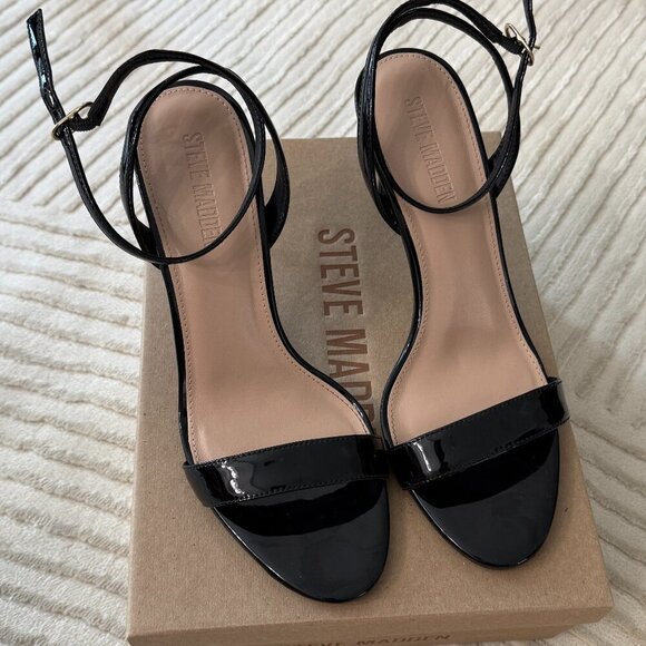 Steve Madden Suzie Black Patent Heels - Size 10 - Picture 1 of 5